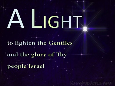 Luke 2:32 A Light To Lighten The Gentiles (blue)
